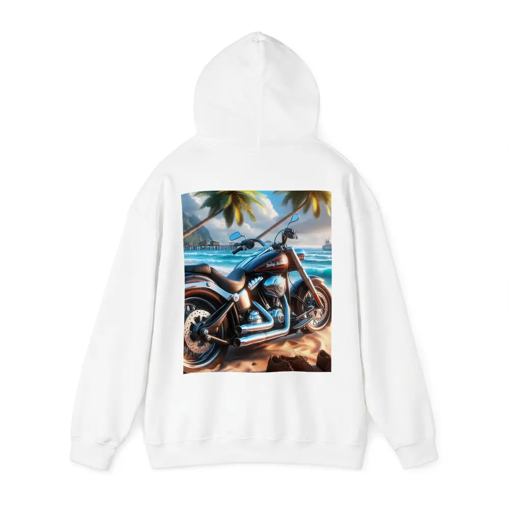 Harley Davidson Cruiser Motorcycle Tropical Beach – Hoodies