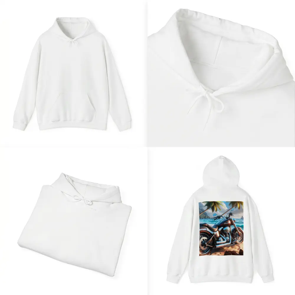 Harley Davidson Cruiser Motorcycle Tropical Beach – Hoodies