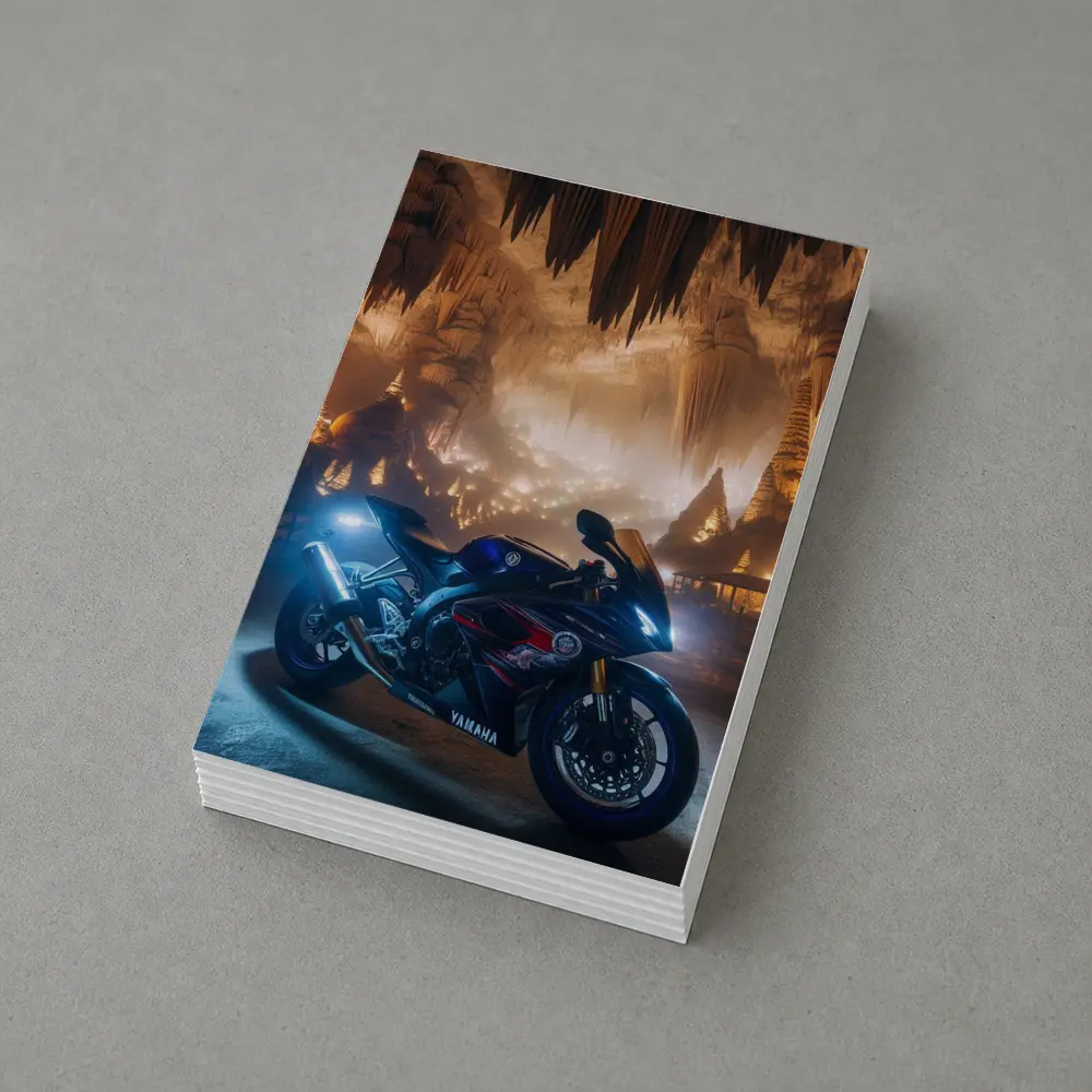 Yamaha Sport Bike Inside Glowing Cave – Postcards