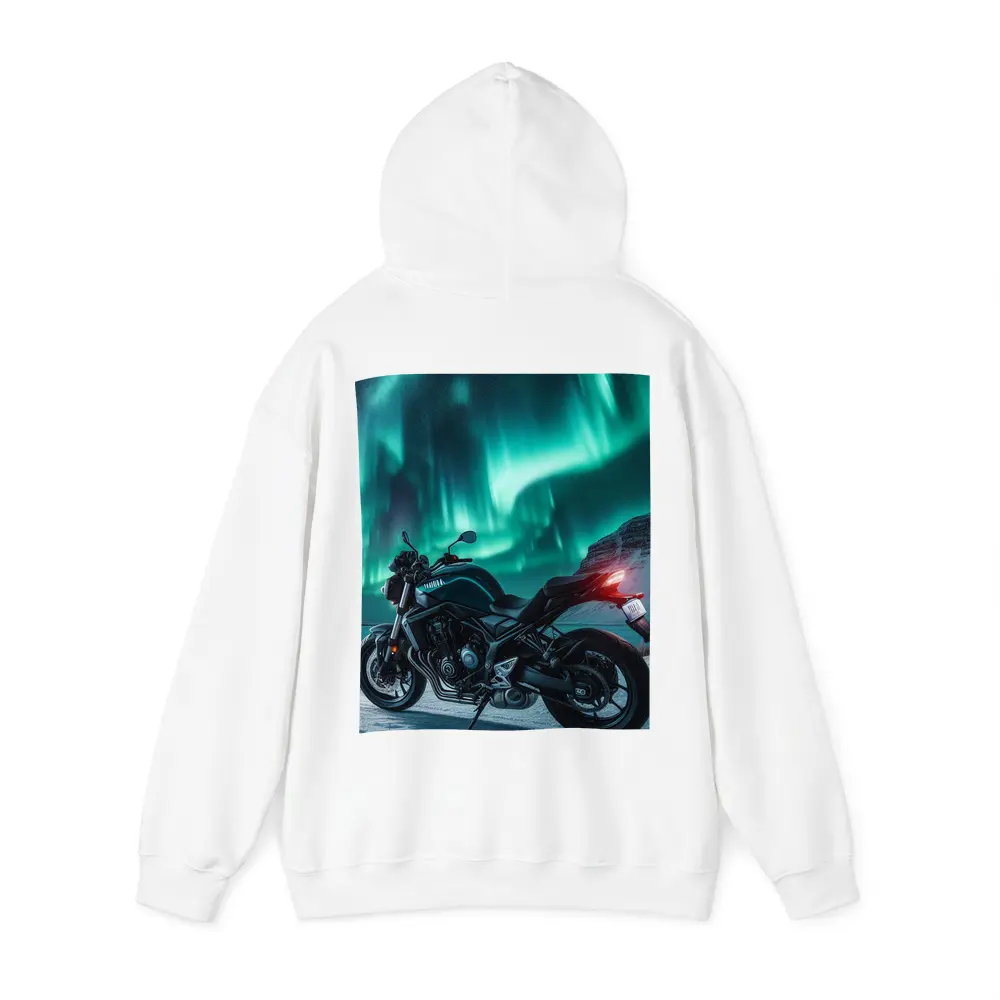 Naked Bike Motorcycle Under Northern Lights – Hoodies
