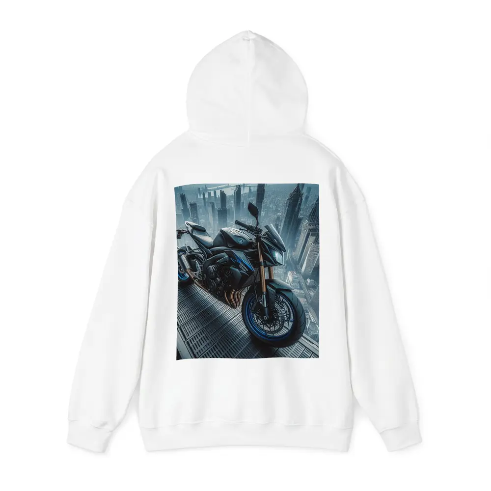 Yamaha Streetfighter Motorcycle Futuristic City Skyline – Hoodies