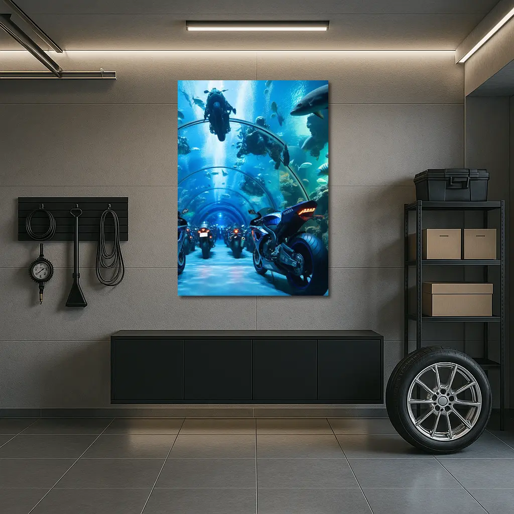 Yamaha Sport Bikes Underwater Aquarium Tunnel – Wall Art