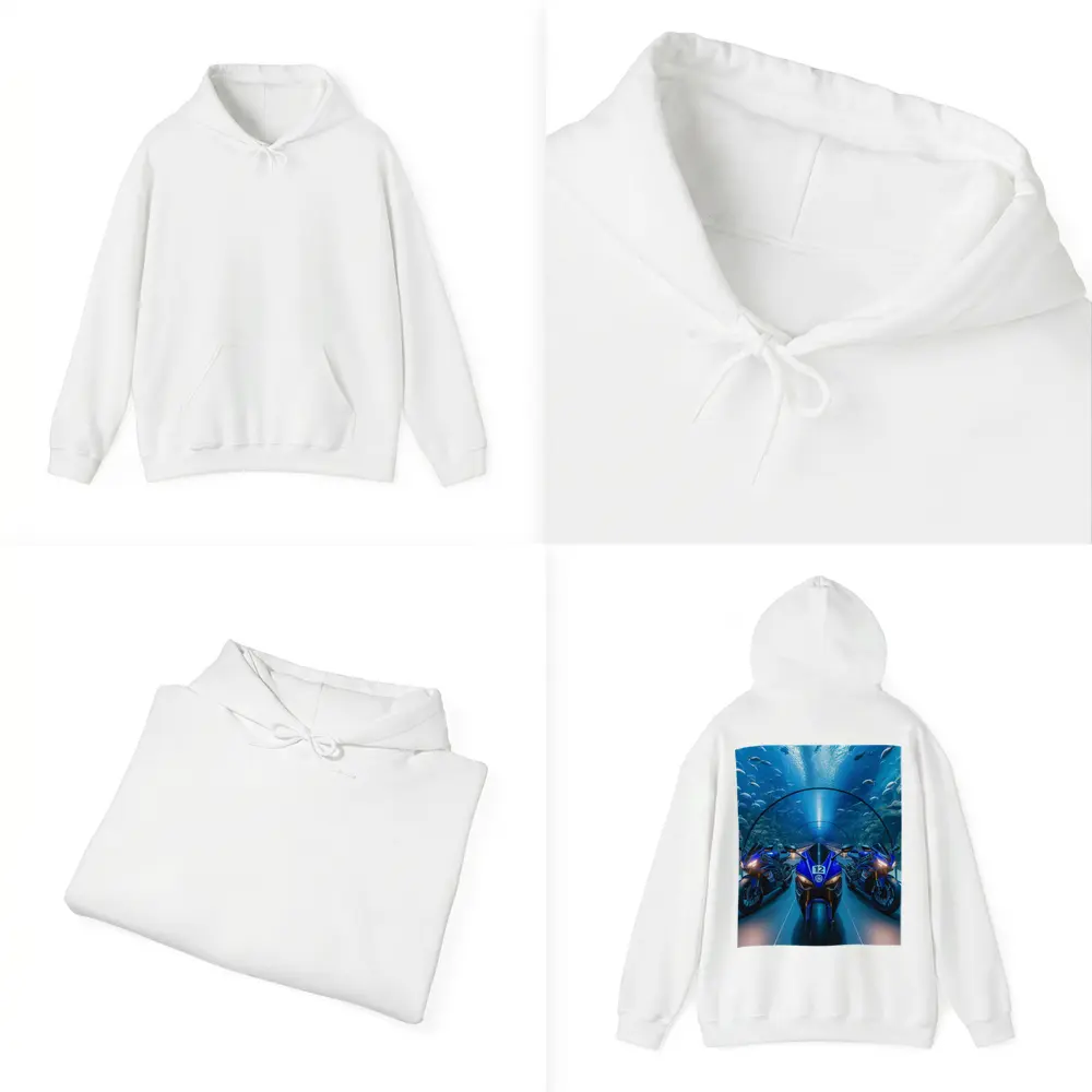 Yamaha R1 Superbikes Inside Aquarium Tunnel – Hoodies