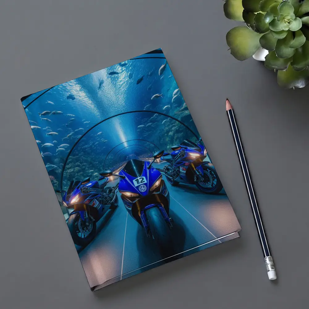 Yamaha R1 Superbikes Inside Aquarium Tunnel – Notebooks