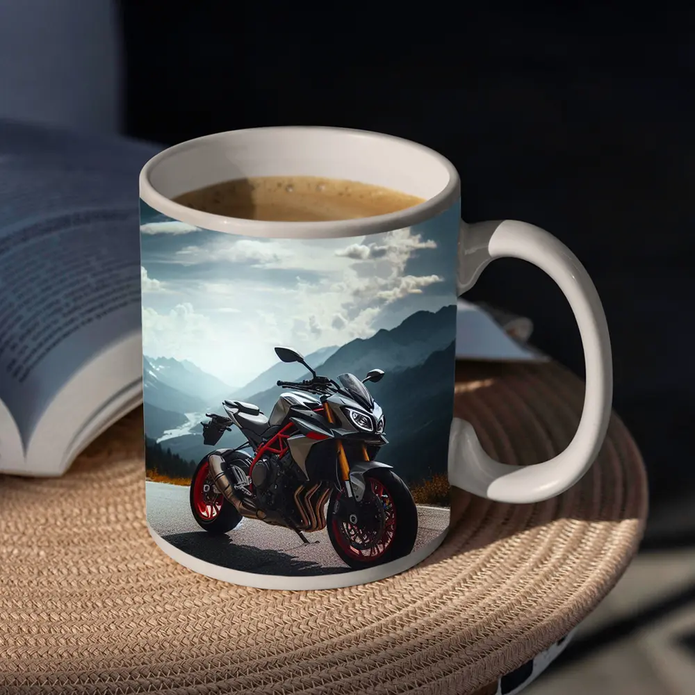 Ducati Streetfighter Mountain Road Dramatic Sky – Mugs