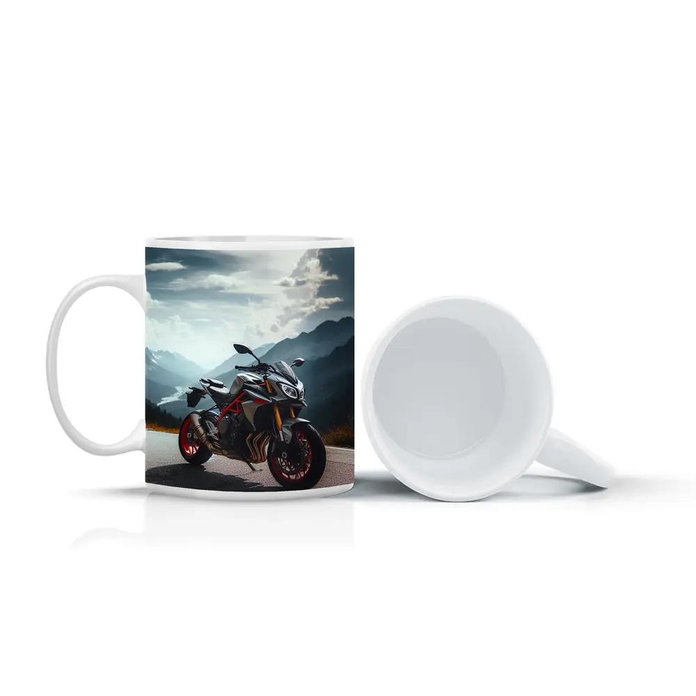 Ducati Streetfighter Mountain Road Dramatic Sky – Mugs