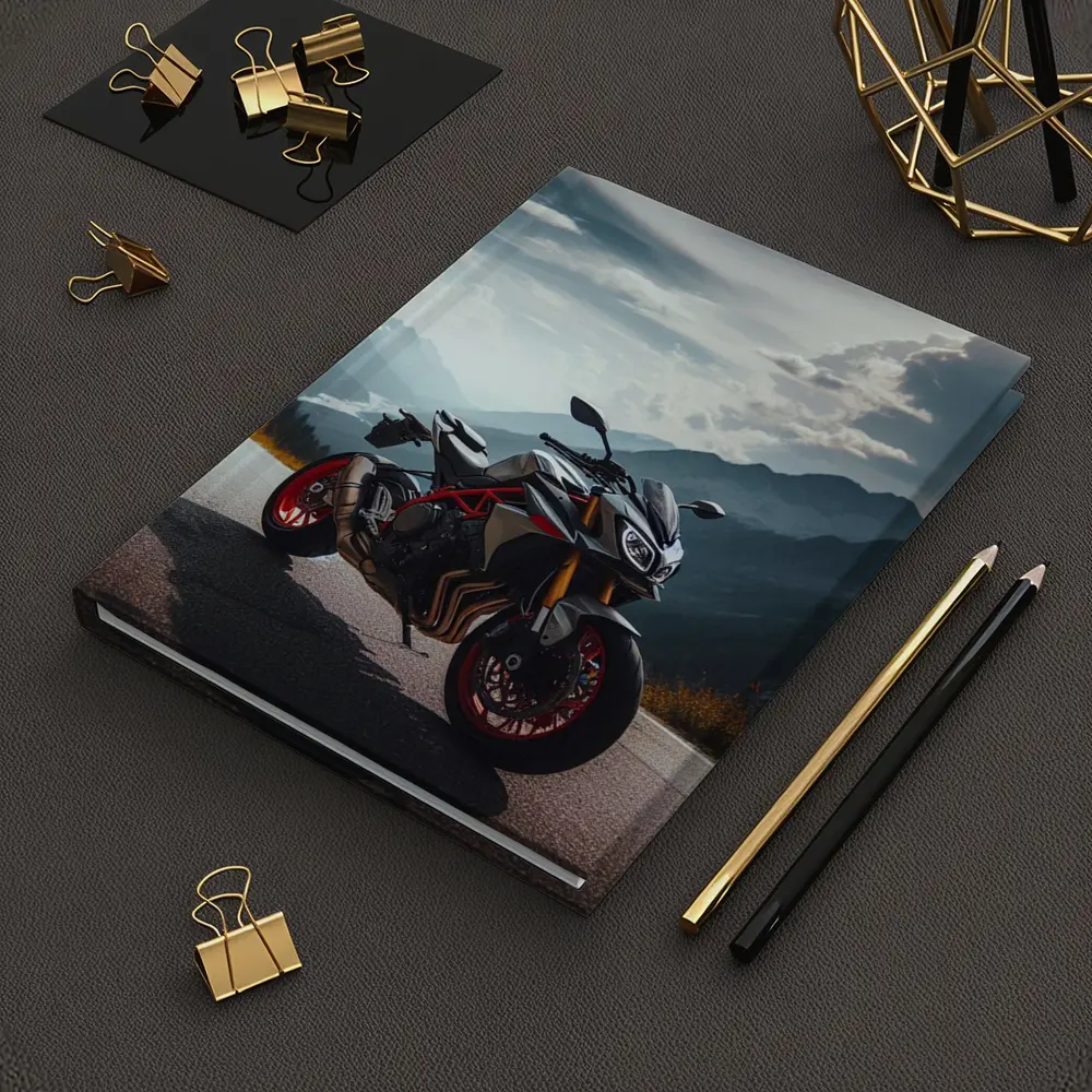 Ducati Streetfighter Mountain Road Dramatic Sky – Notebooks