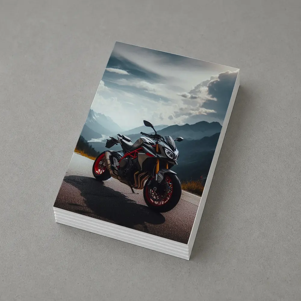 Ducati Streetfighter Mountain Road Dramatic Sky – Postcards