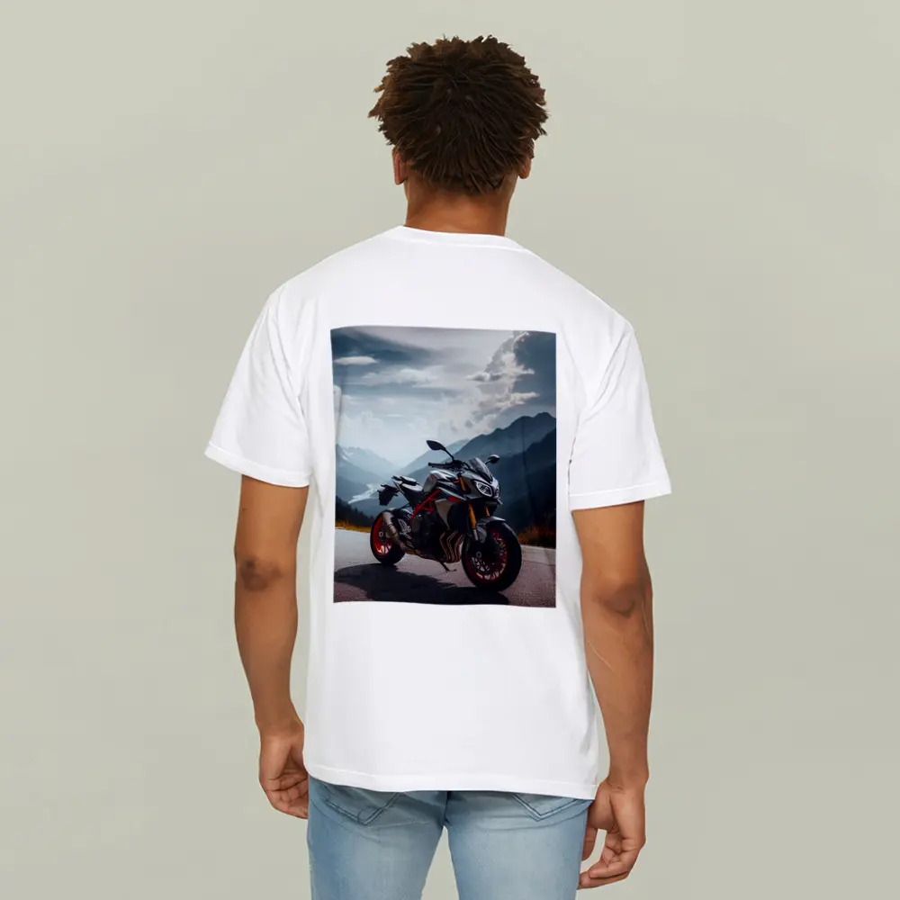 Ducati Streetfighter Mountain Road Dramatic Sky – T-Shirts