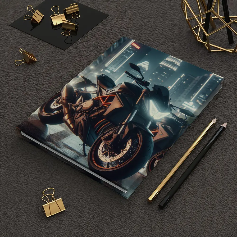 KTM Naked Bike City Night Streets – Notebooks