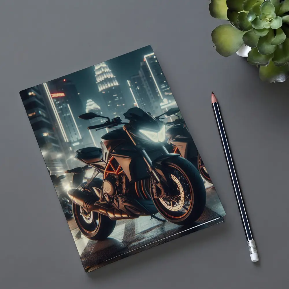 KTM Naked Bike City Night Streets – Notebooks