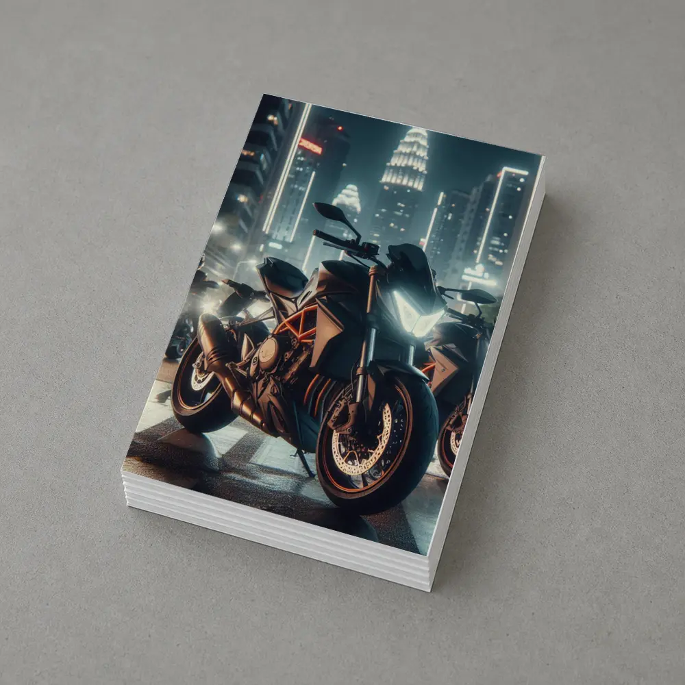 KTM Naked Bike City Night Streets – Postcards