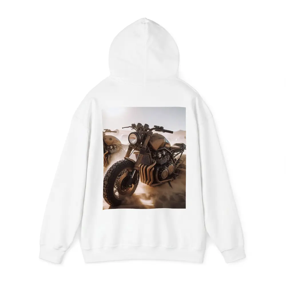 Desert Scrambler Motorcycle Sand Dunes Art – Hoodies