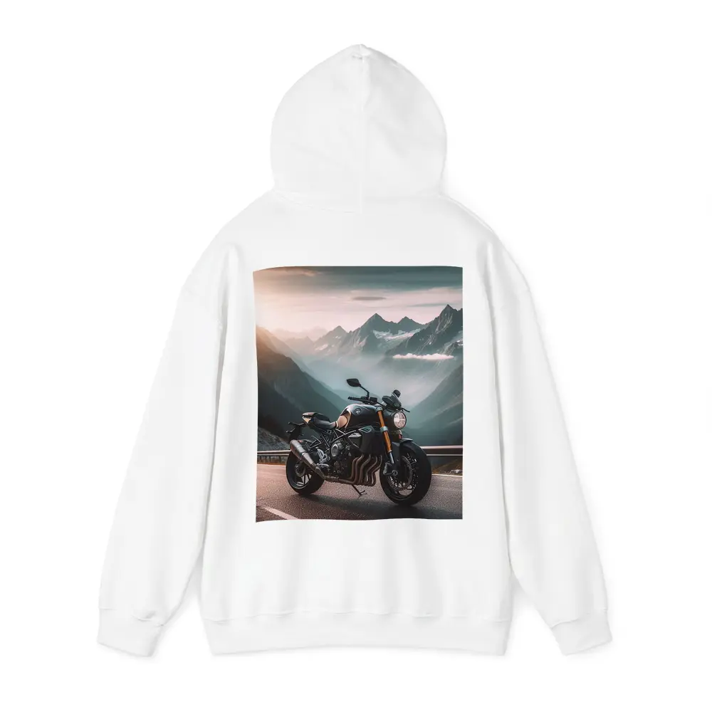 Naked Streetfighter Motorcycle Mountain Road Sunset – Hoodies