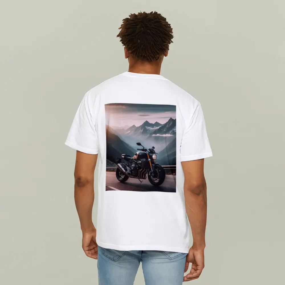 Naked Streetfighter Motorcycle Mountain Road Sunset – T-Shirts