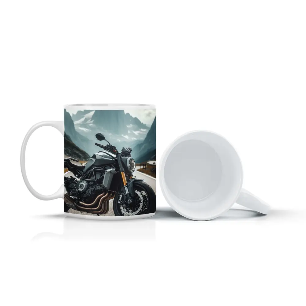 Naked Streetfighter Motorcycle Alpine Mountain Road – Mugs