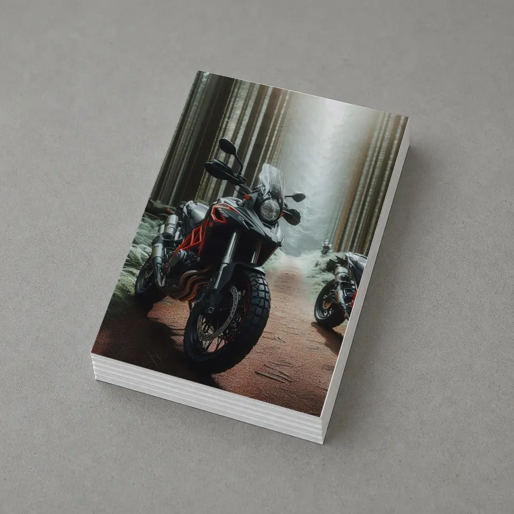 Adventure Dual Sport Bike Misty Forest Trail – Postcards