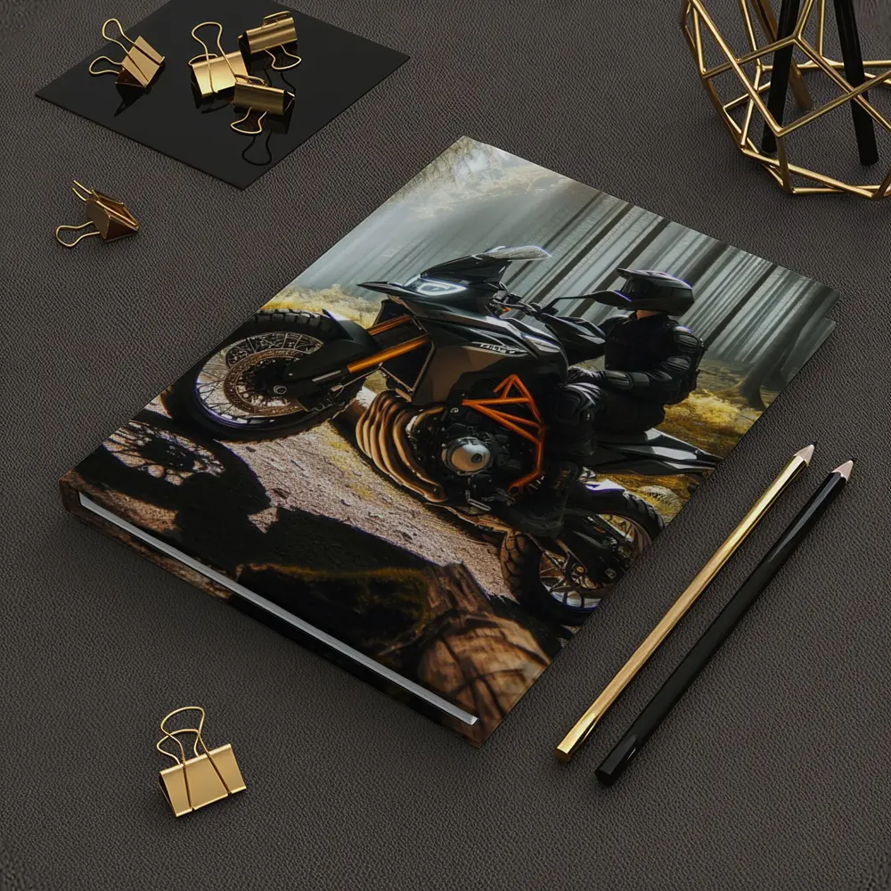 KTM Adventure Motorcycle Rider Forest Light – Notebooks
