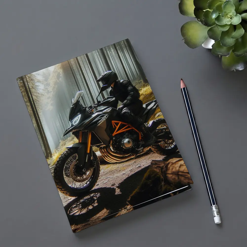 KTM Adventure Motorcycle Rider Forest Light – Notebooks
