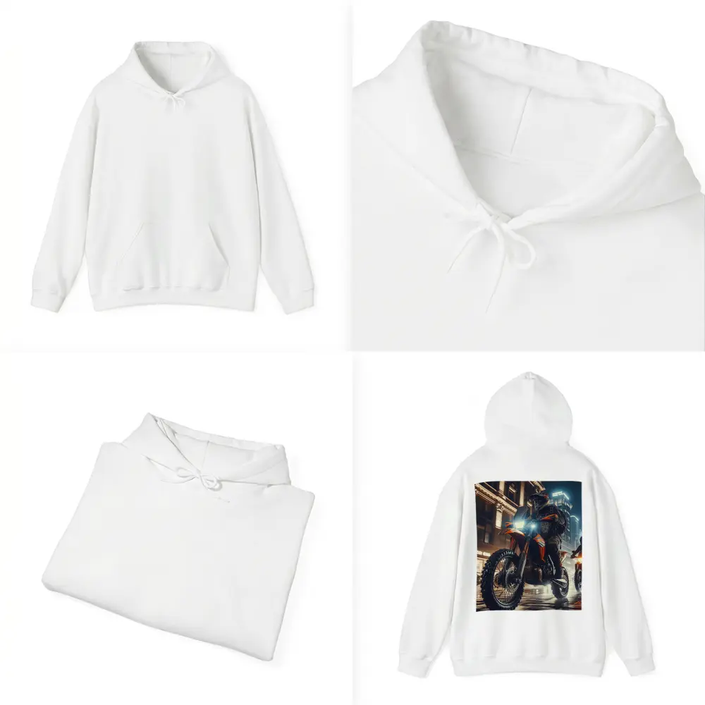 Dirt Bike Rider Night City Street – Hoodies