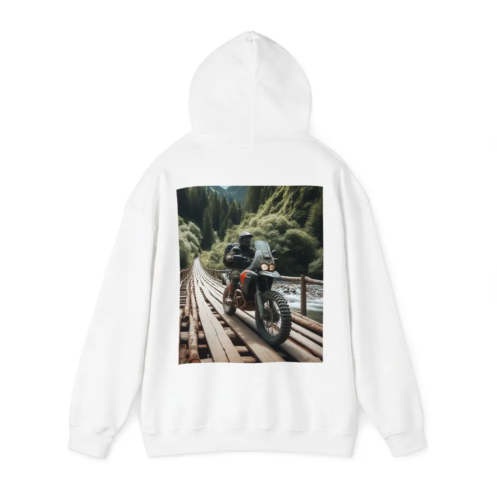 Adventure Dual Sport Bike Mountain Forest Bridge – Hoodies