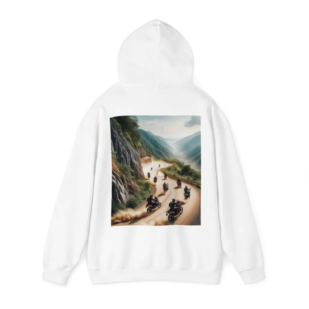 Adventure Motorcycles Riding Dusty Mountain Road – Hoodies