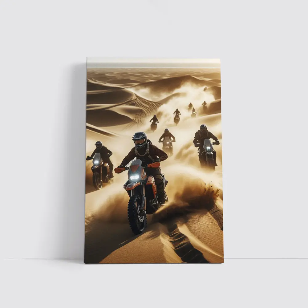 Desert Dune Rally Motorcycles Sand Storm Riders – Wall Art