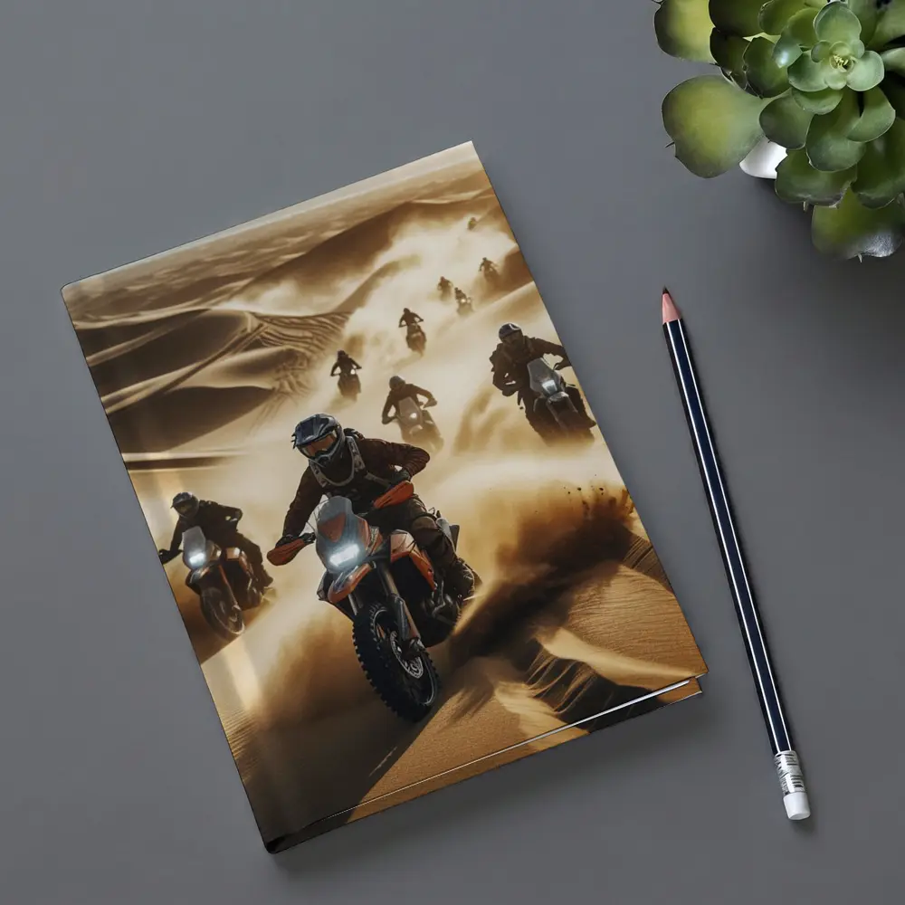 Desert Dune Rally Motorcycles Sand Storm Riders – Notebooks