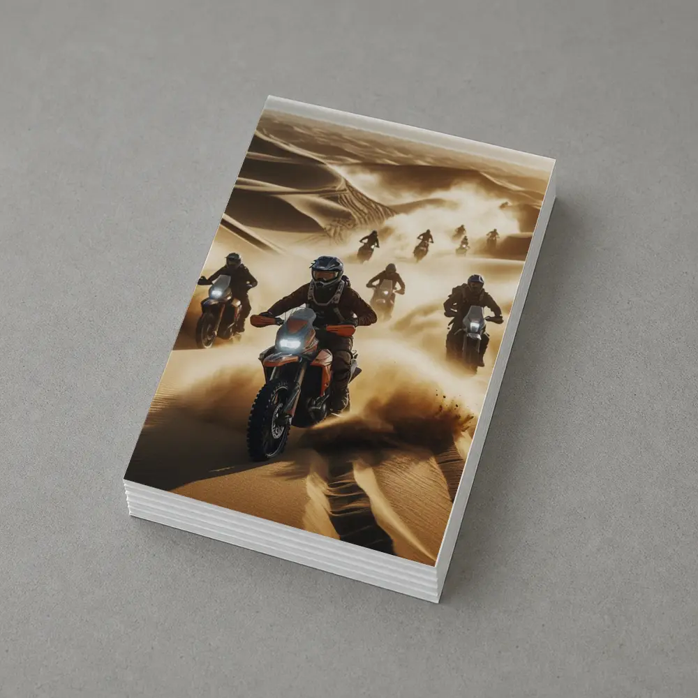 Desert Dune Rally Motorcycles Sand Storm Riders – Postcards