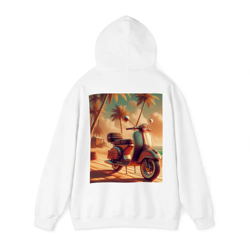Vintage Scooter Tropical Beach Palm Trees – Hoodies