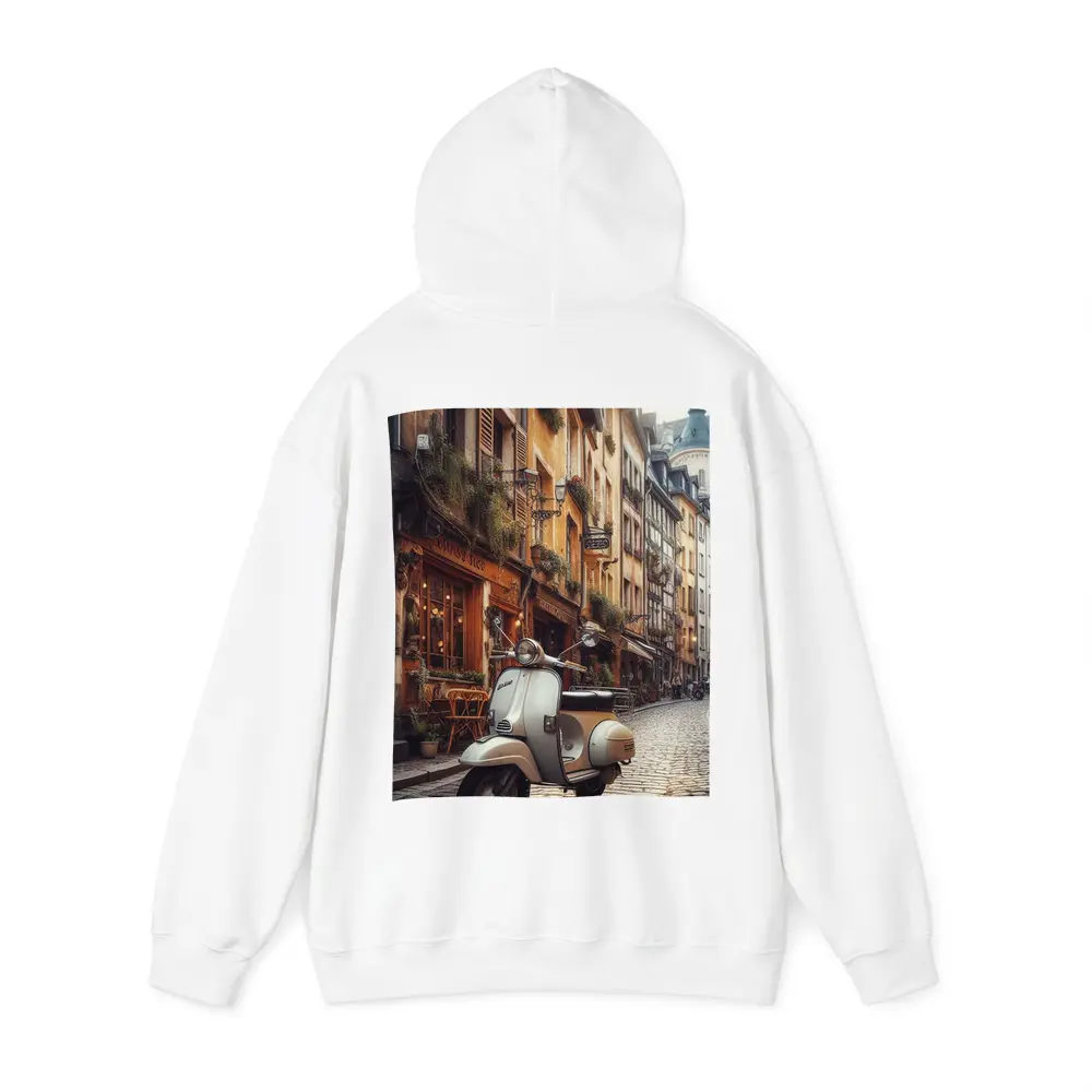 Vintage Vespa Scooter European Cobblestone Street – Hoodies
