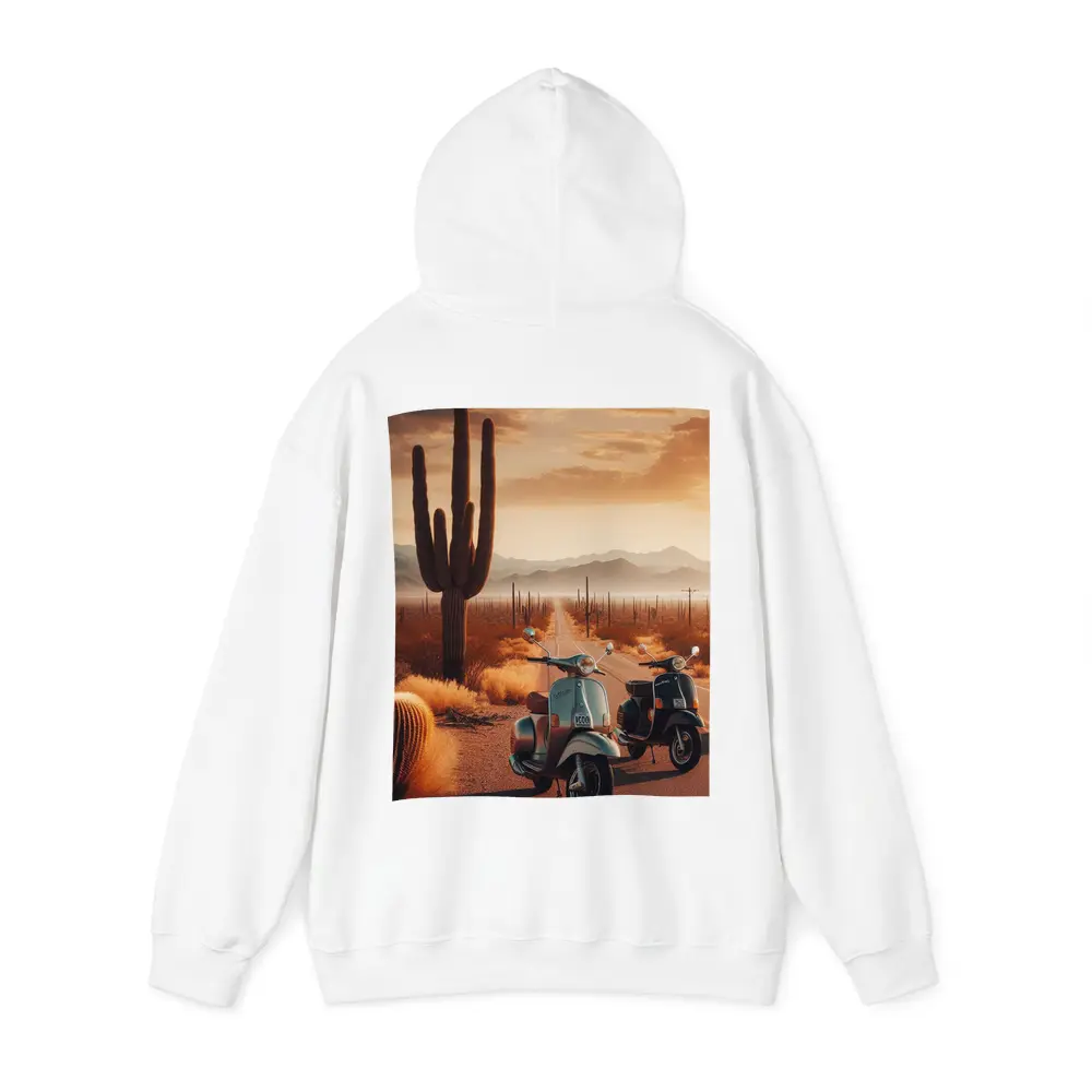 Vintage Scooters Desert Road Saguaro Sunset – Hoodies
