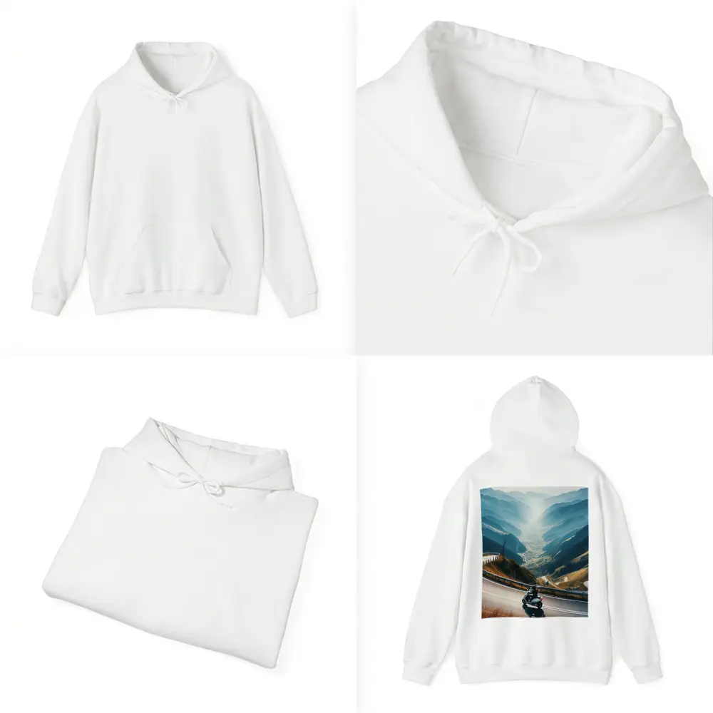 Scooter Rider Winding Mountain Road Valley – Hoodies