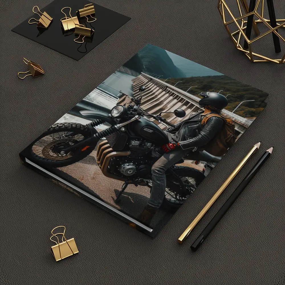 Scrambler Motorcycle Rider by Mountain Dam – Notebooks