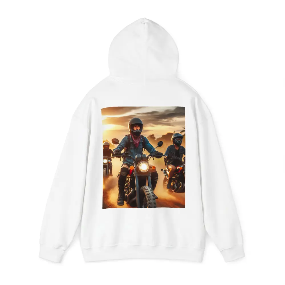 Women Riders Motorcycles Dusty Sunset Road – Hoodies