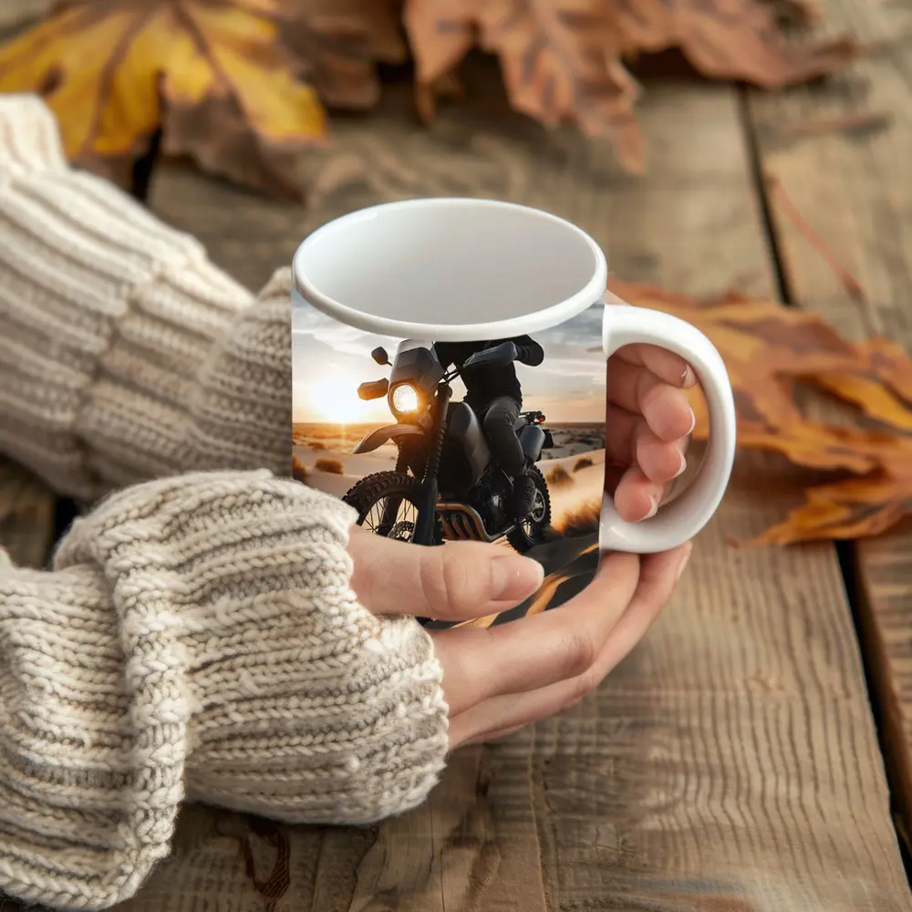 Adventure Dual Sport Bike Desert Sunset Rider – Mugs