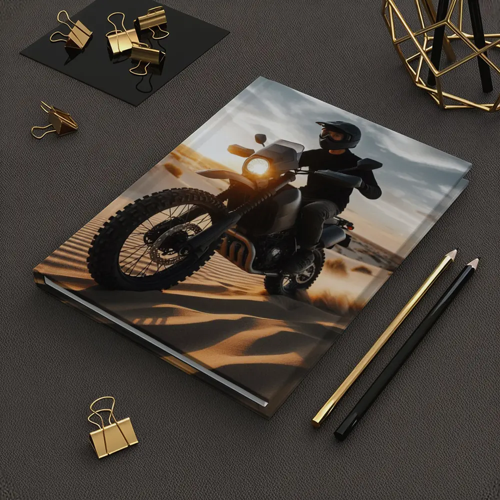 Adventure Dual Sport Bike Desert Sunset Rider – Notebooks