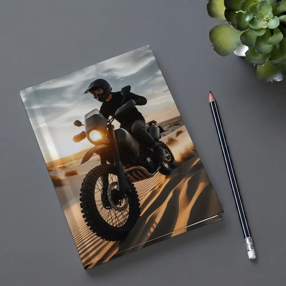 Adventure Dual Sport Bike Desert Sunset Rider – Notebooks