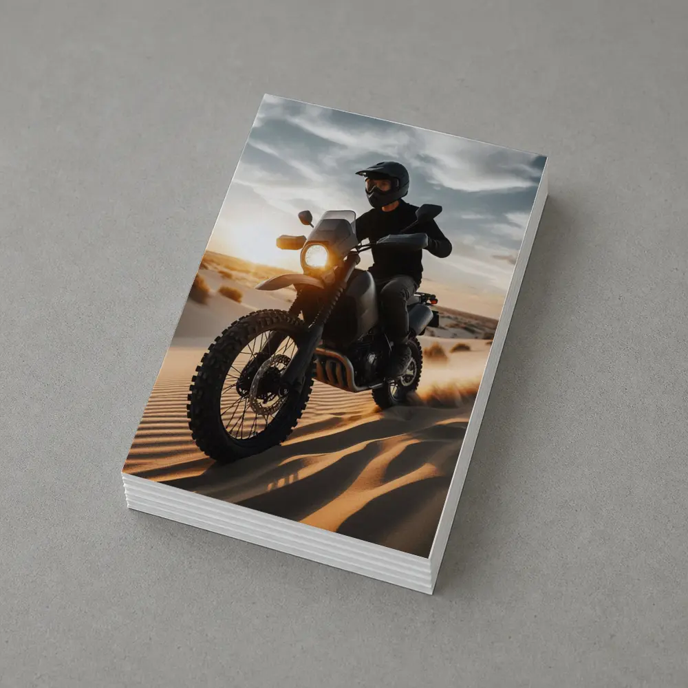 Adventure Dual Sport Bike Desert Sunset Rider – Postcards