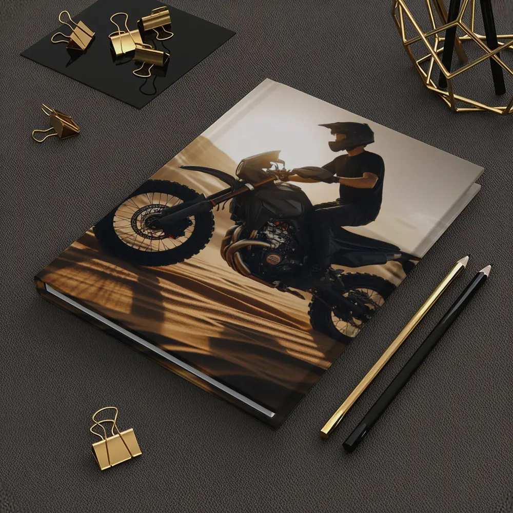 Dirt Bike Rider on Desert Sand Dunes – Notebooks