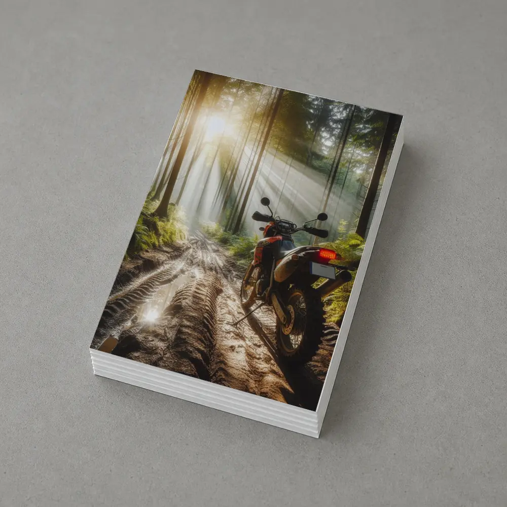 Adventure Dual Sport Bike Misty Forest Trail – Postcards