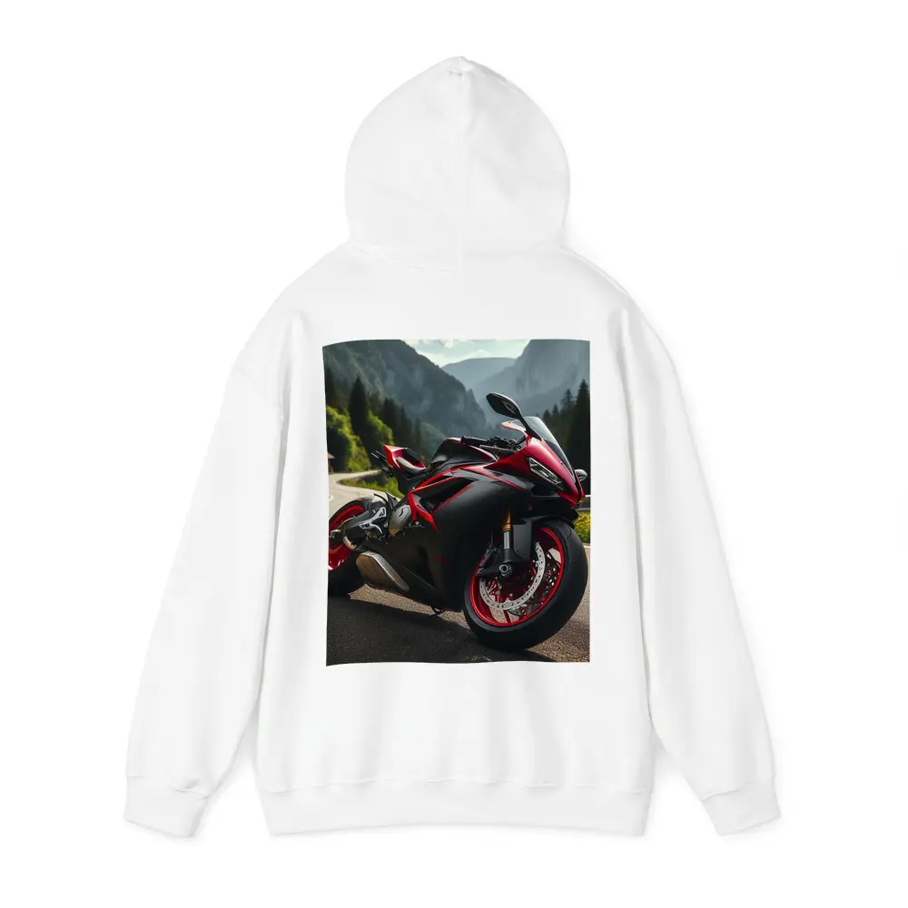 Red Black Sport Bike Mountain Road – Hoodies