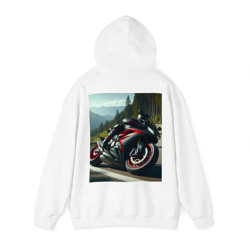Black Red Sport Bike Mountain Road – Hoodies
