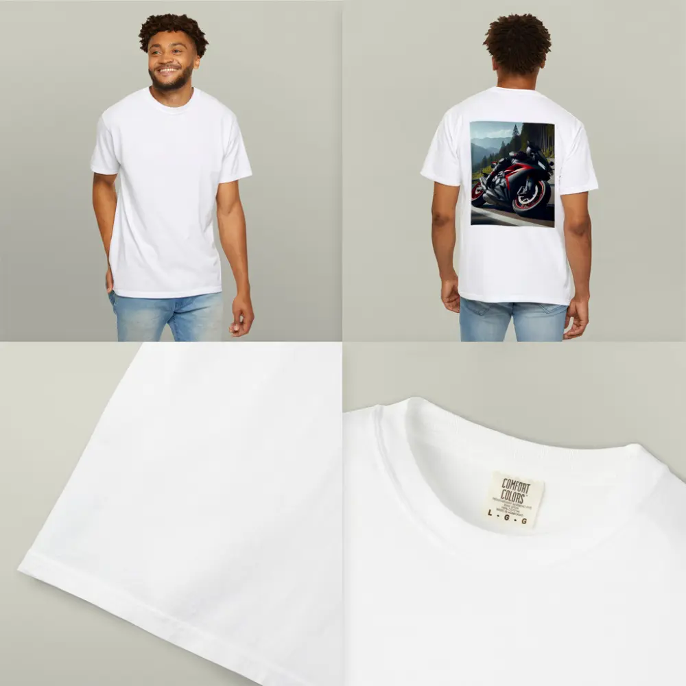 Black Red Sport Bike Mountain Road – T-Shirts