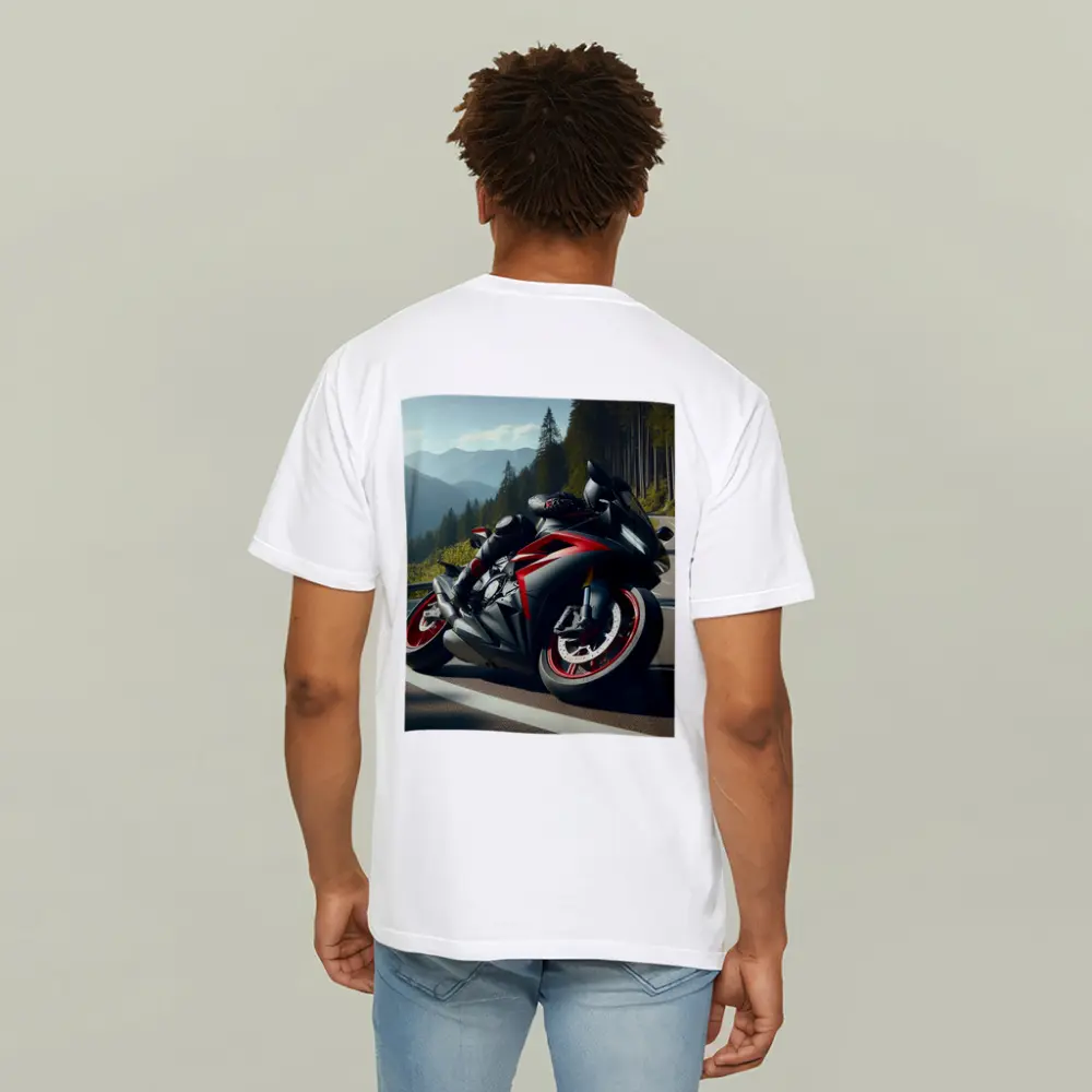 Black Red Sport Bike Mountain Road – T-Shirts