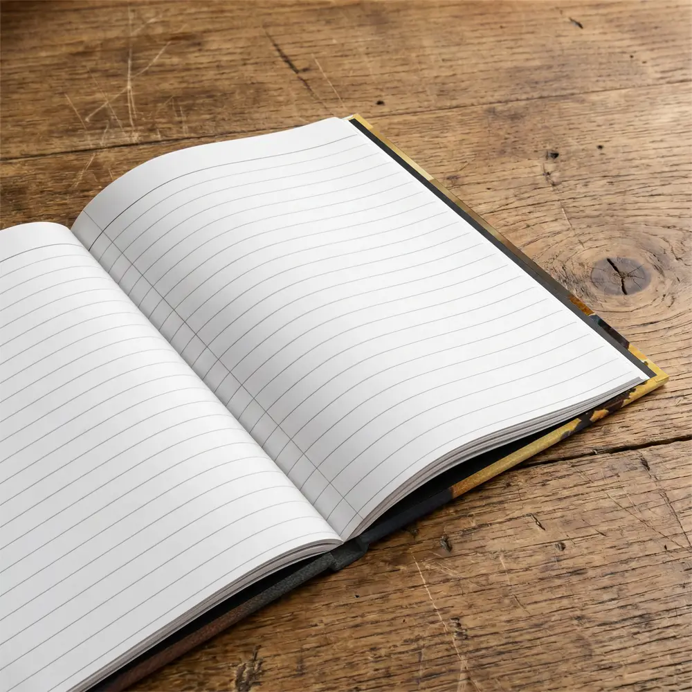 Motorcycle Group Riding Mountain Sunset Road – Notebooks