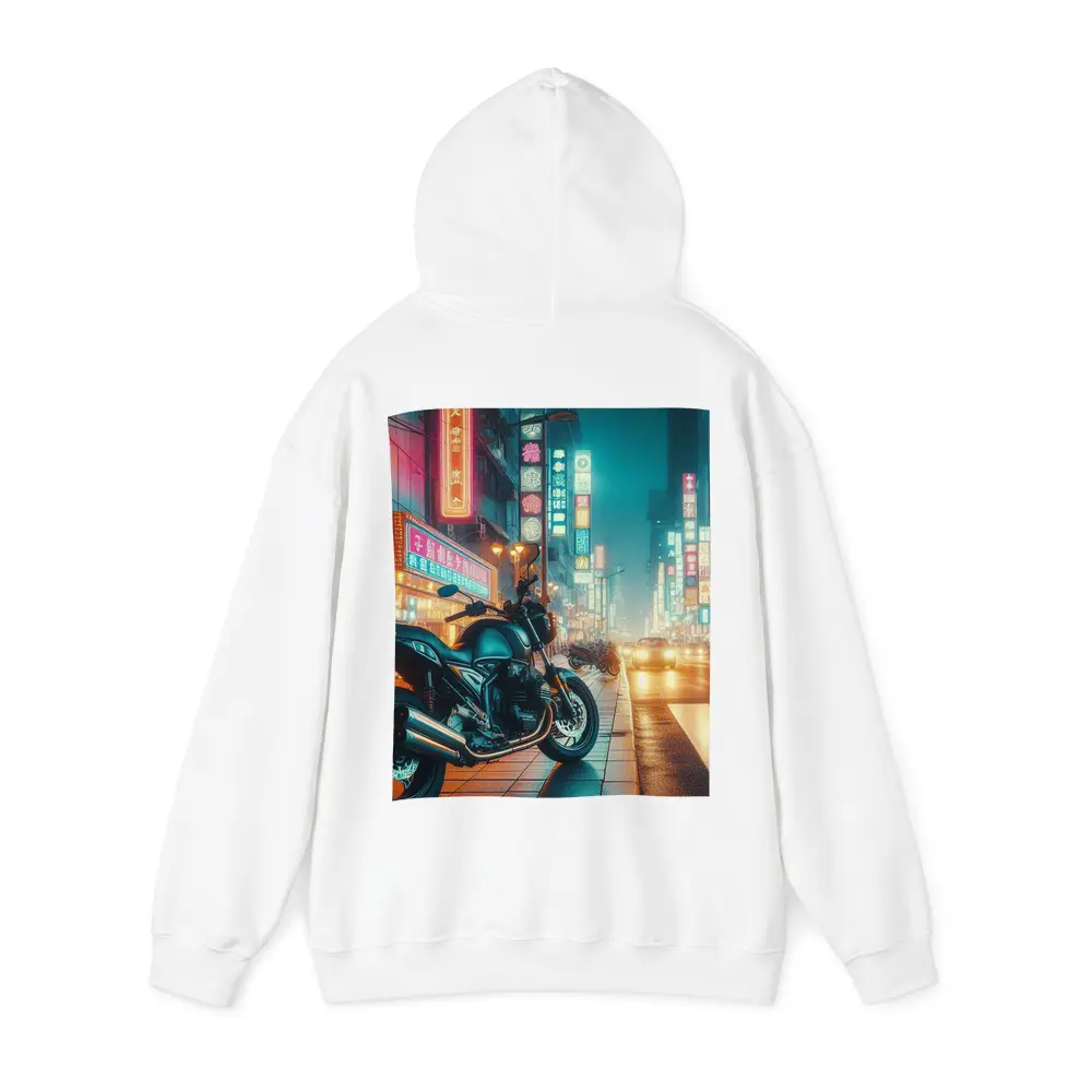 Naked Bike Motorcycle Neon City Night Street – Hoodies