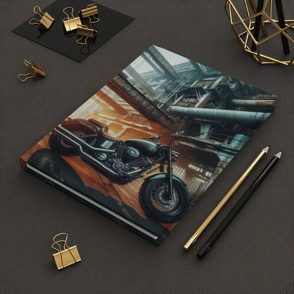 Harley Davidson Cruiser Industrial Factory Background – Notebooks