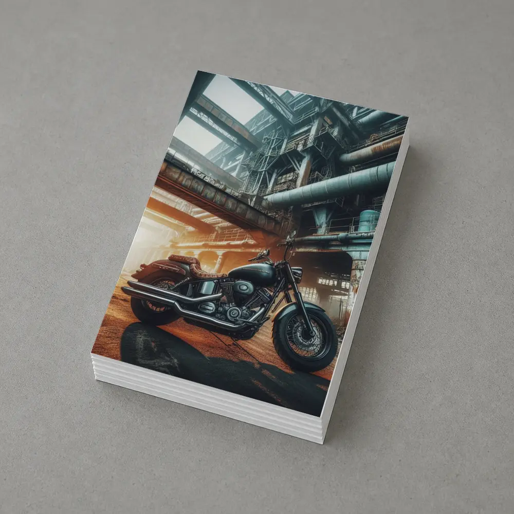 Harley Davidson Cruiser Industrial Factory Background – Postcards