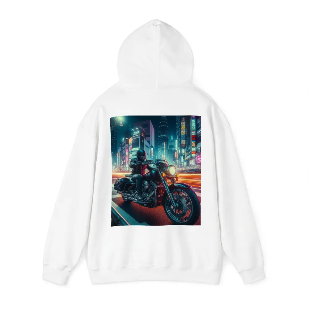 Harley Davidson Cruiser Rider Neon City Night – Hoodies